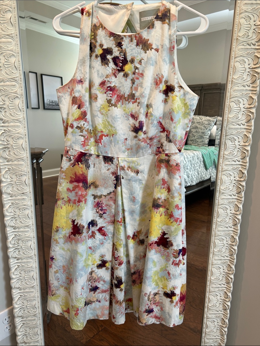 Floral Fit-and-Flare Dress in Multicolor